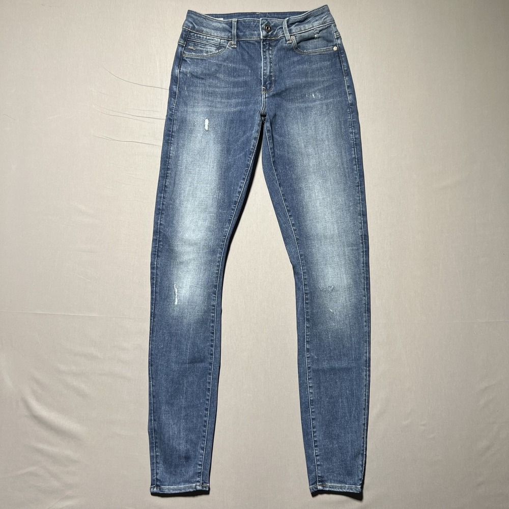 G-Star RAW‎ Jeans Womens 26x32 Blue G-Star Shape High Super Skinny Distressed